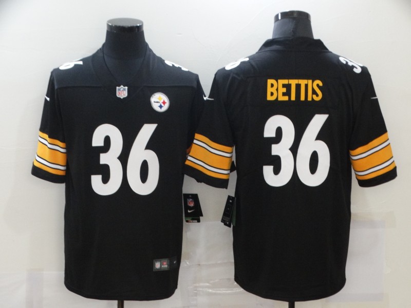 Men's Pittsburgh Steelers #36 Jerome Bettis Black Stitched NFL Jersey